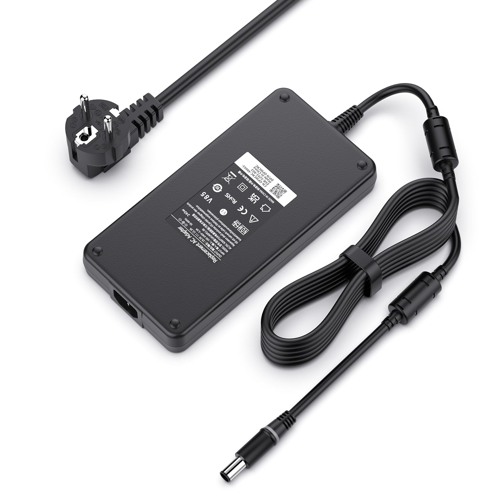 Alimentatore Dell 240w Caricatore per Dell Alienware 17 15 13 M15 M17 R1 R2 R3 R4 R5 M17X M18X X51 Dell G3 G5 G7 Dell Precision 7710 7720 7730 7510 7520 7530 PA-9E GA240PE1-00 19.5V 12.3A Adattatore