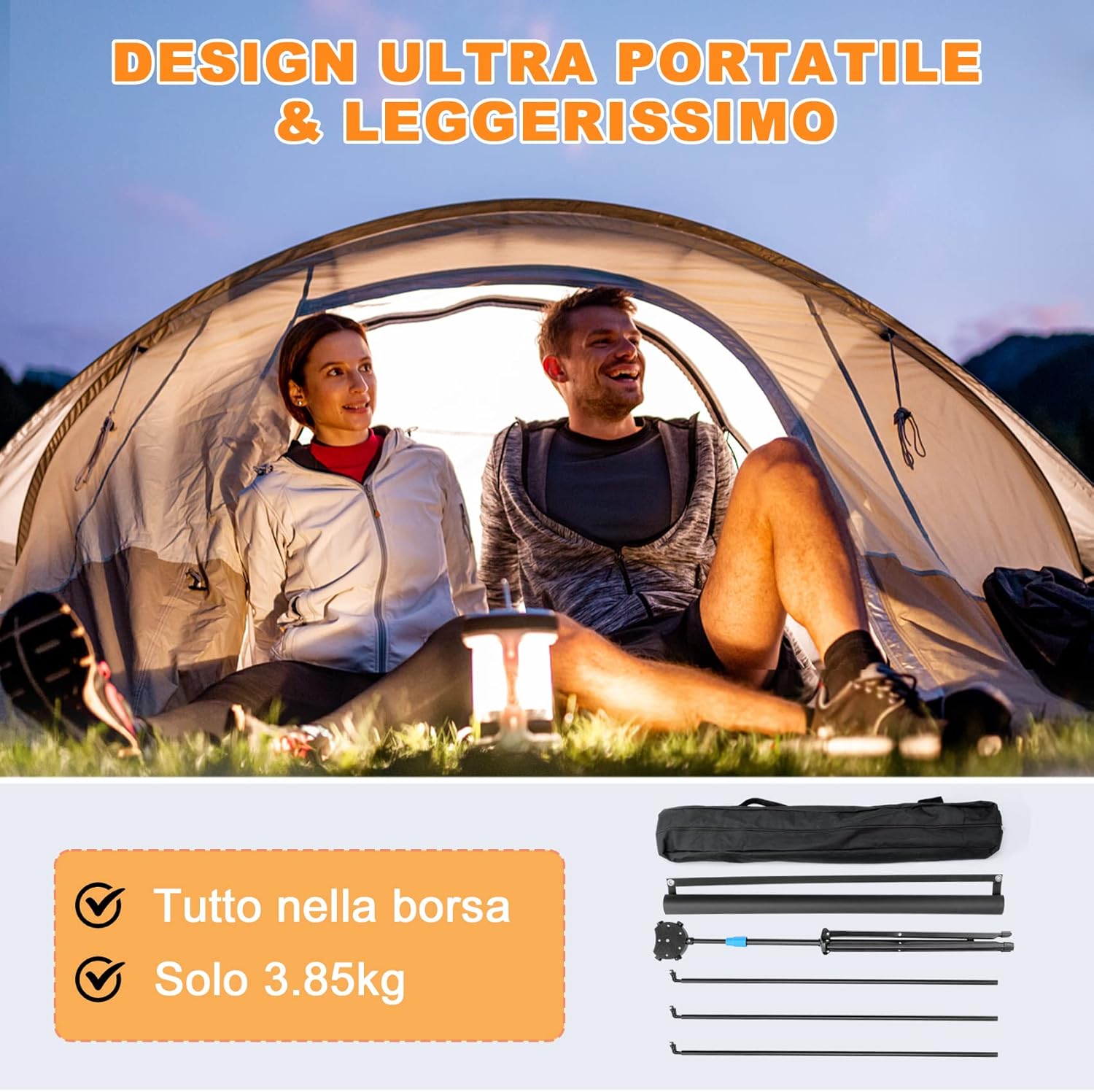 Visulapex Schermo Proiettore 80" con Supporto - immagine 3