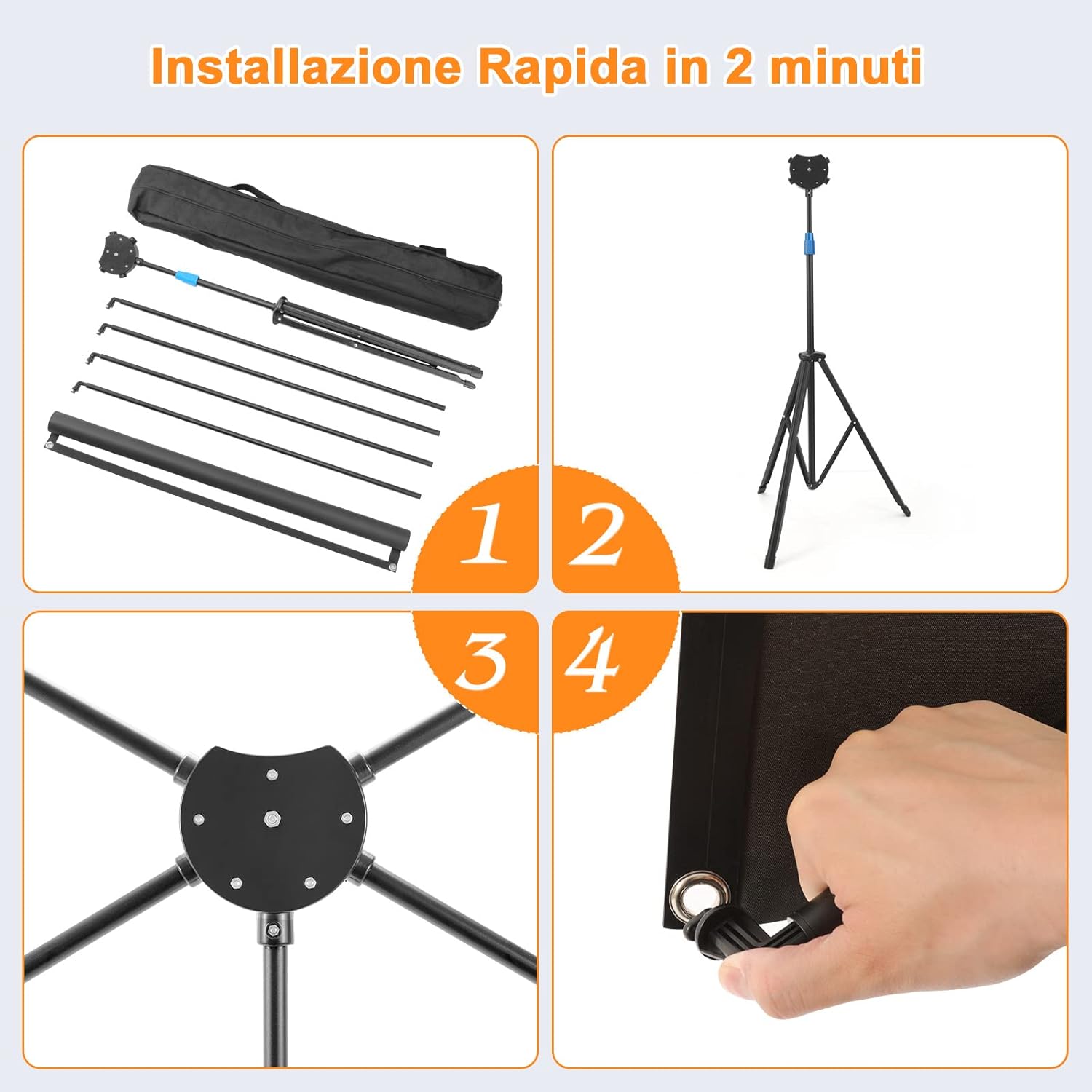 Visulapex Schermo Proiettore 80" con Supporto - immagine 6