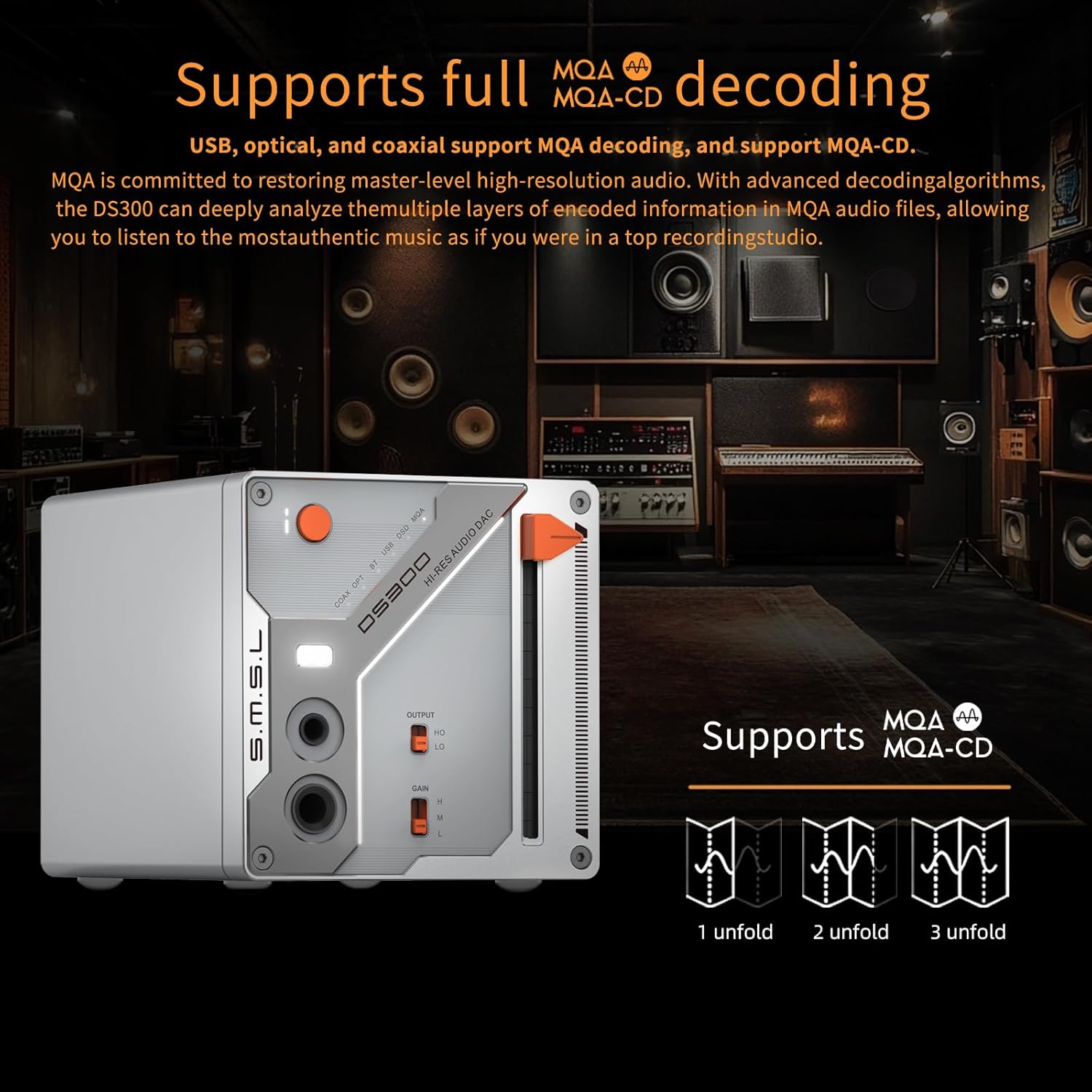 SMSL DS300 Amplificatore Cuffie DAC ES9039Q2M Bluetooth 5.1 - immagine 7