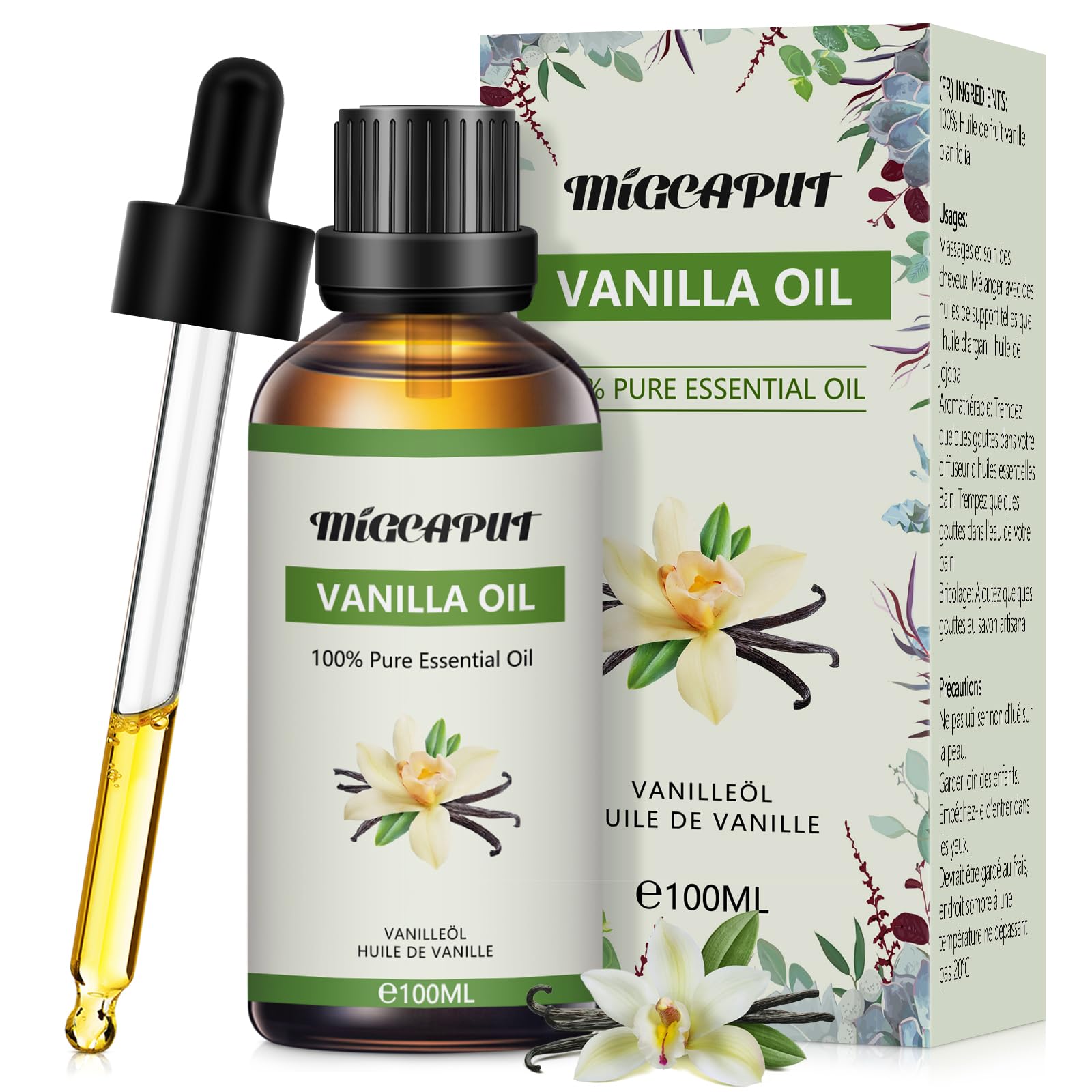 Migcaput Olio Essenziale di Vaniglia 100ML