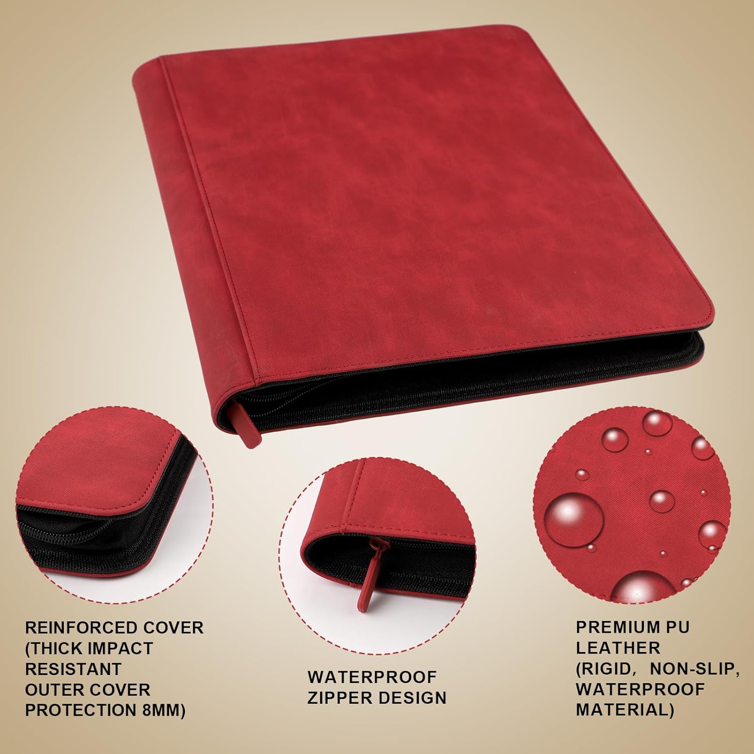 Peutier Raccoglitore per Toploader 9 Tasche, Rosso - immagine 3