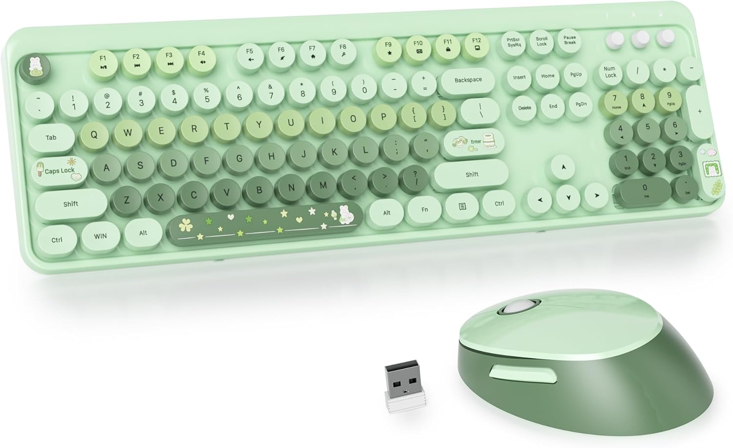 Solidee Combo Tastiera e Mouse Wireless Retro - immagine 1