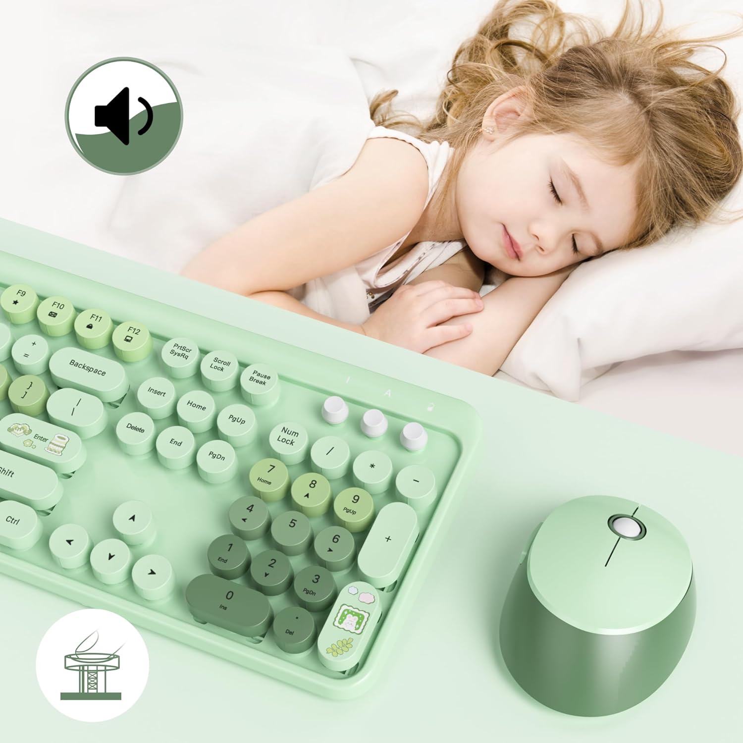 Solidee Combo Tastiera e Mouse Wireless Retro - immagine 5