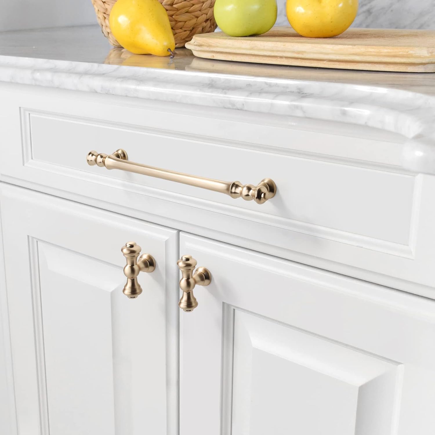 Amerdeco 10 Maniglie per Mobili Cucina 160mm, Ottone - immagine 3