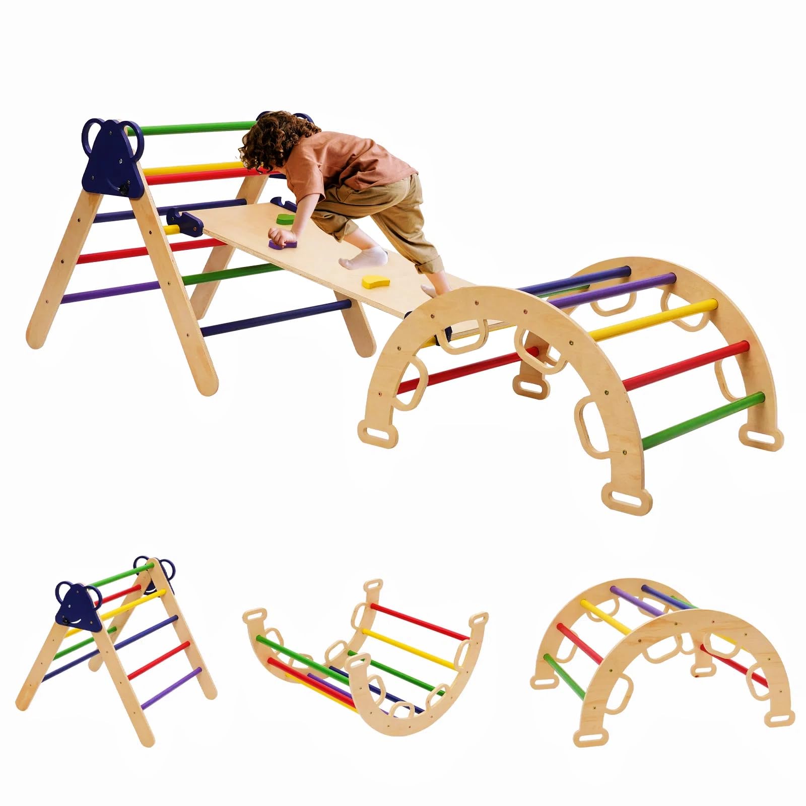 7 in 1 Arrampicata per Bambini - Triangolo e Scivolo