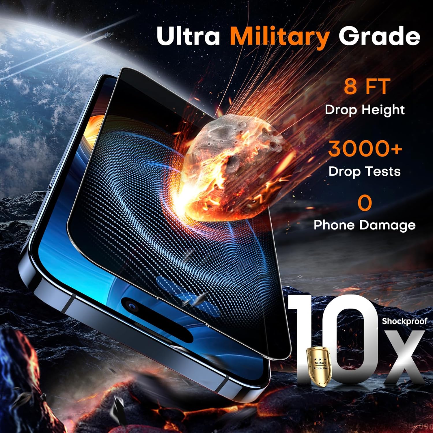 Tocol 2 Pezzi Privacy Pellicola Protettiva iPhone 15 6,1" - immagine 4