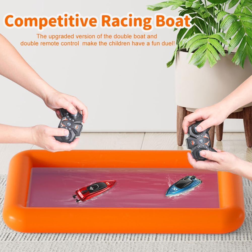 OBEST 2 Pezzi Mini Barca Telecomandata 2.4GHz - immagine 2