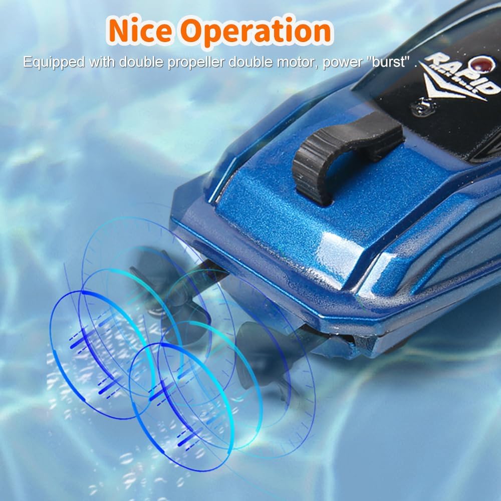 OBEST 2 Pezzi Mini Barca Telecomandata 2.4GHz - immagine 5