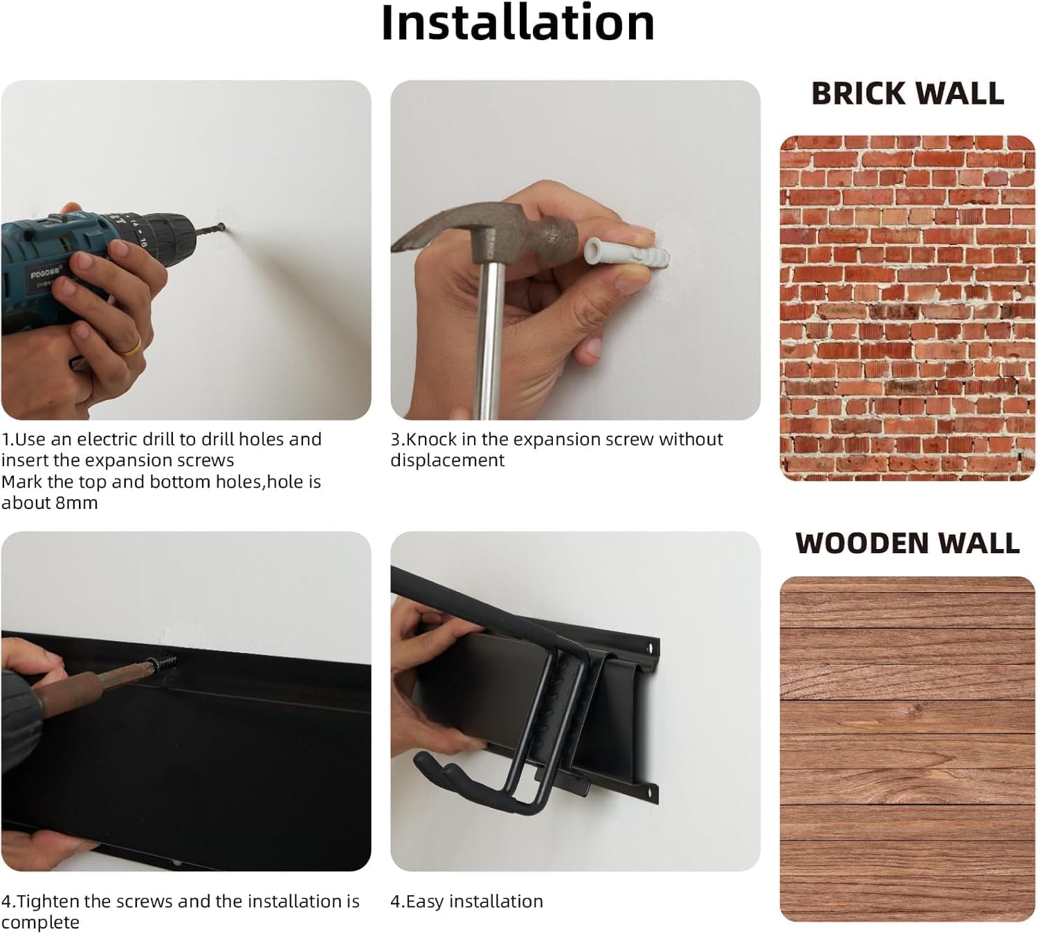 Organizer Attrezzi da Garage con 12 Ganci e Cestino - immagine 6