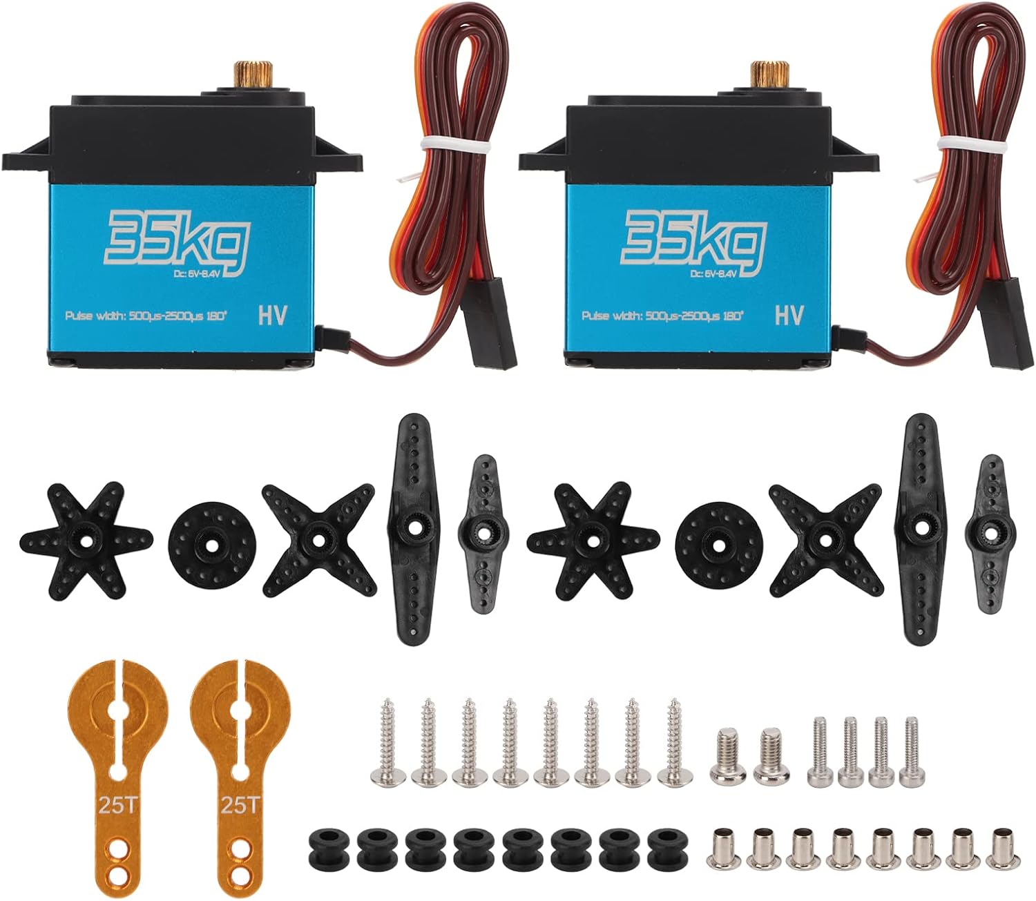 Alomejor 2pcs RC Car Digital Servo Impermeabile 35KG - immagine 1