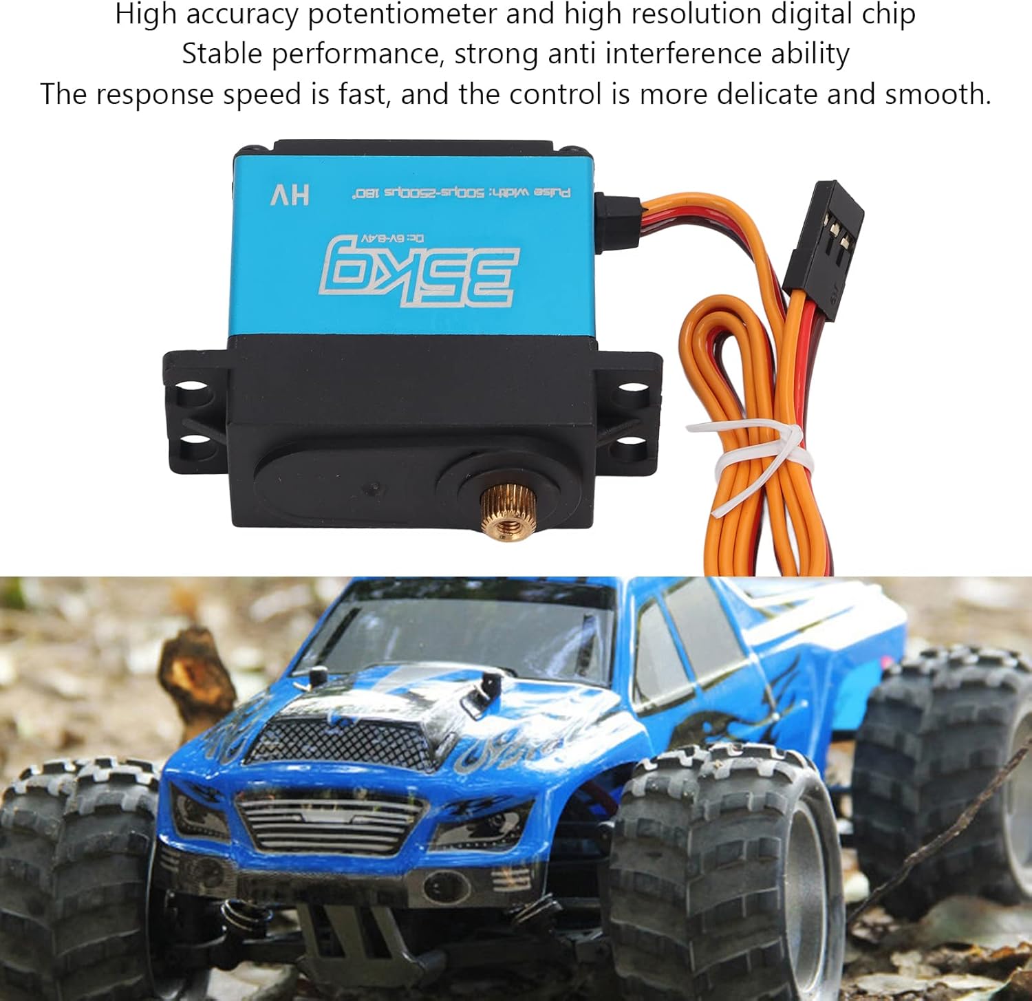 Alomejor 2pcs RC Car Digital Servo Impermeabile 35KG - immagine 6