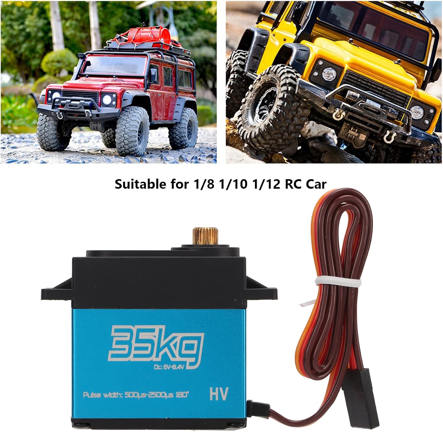 Alomejor 2pcs RC Car Digital Servo Impermeabile 35KG - immagine 7