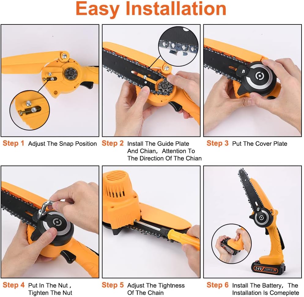 Flintronic Mini Motosega a Batteria 6 Pollici - immagine 5