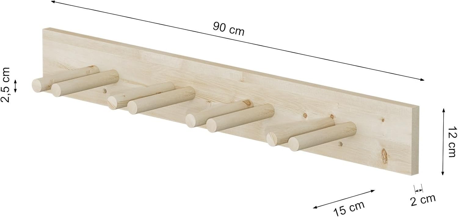 QLS Supporto da sci da parete per 4 paia di bastoncini da trekking da 90 cm - immagine 6