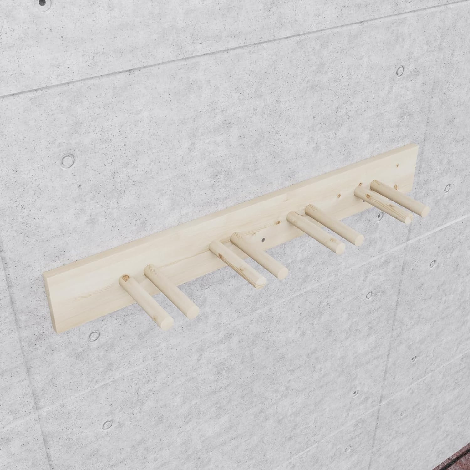 QLS Supporto da sci da parete per 4 paia di bastoncini da trekking da 90 cm - immagine 8