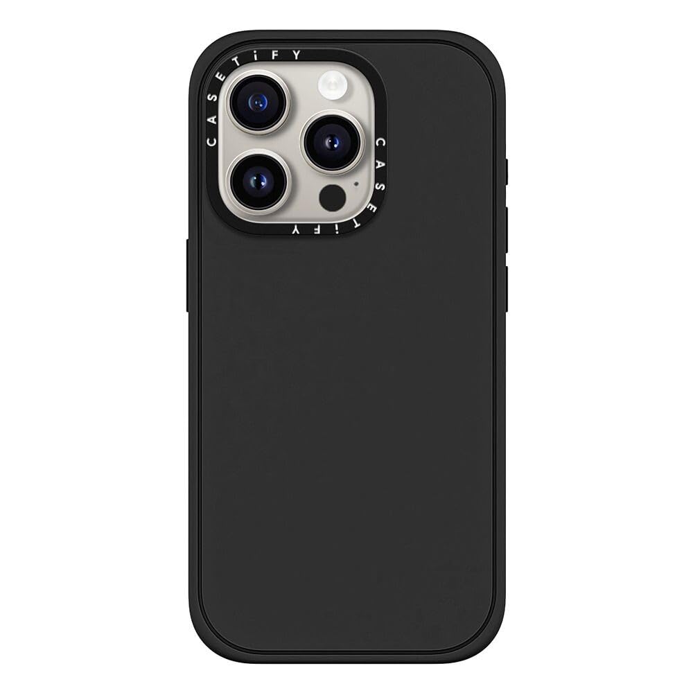 Casetify Impact - Custodia per iPhone 15 Pro, Nero Opaco