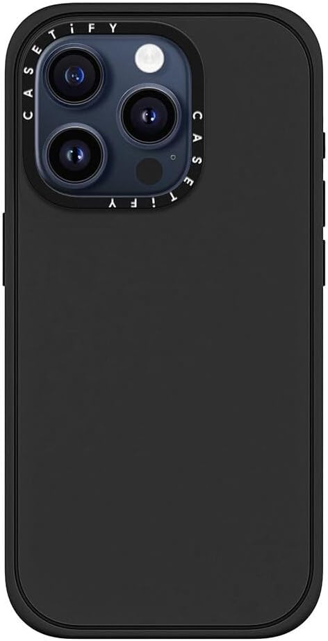 Casetify Impact - Custodia per iPhone 15 Pro, Nero Opaco - immagine 2