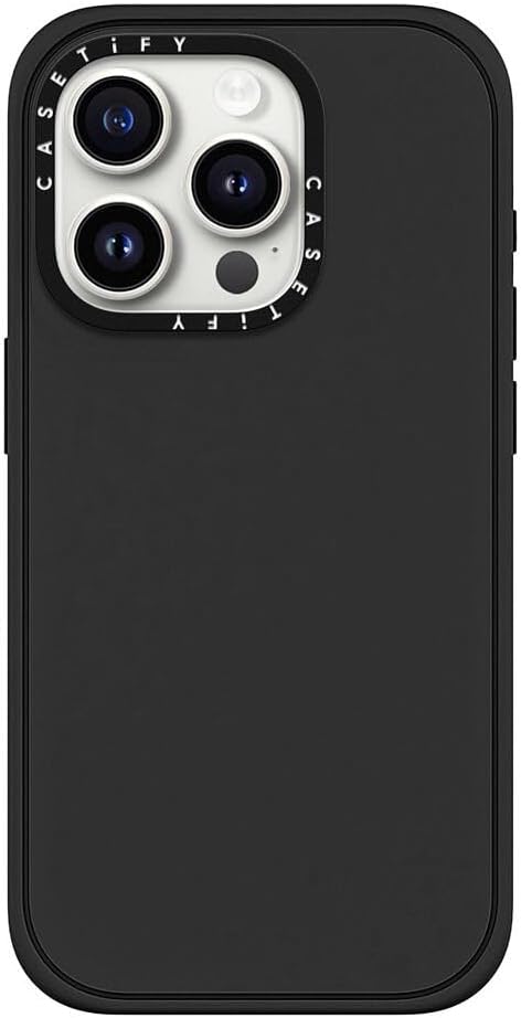 Casetify Impact - Custodia per iPhone 15 Pro, Nero Opaco - immagine 3