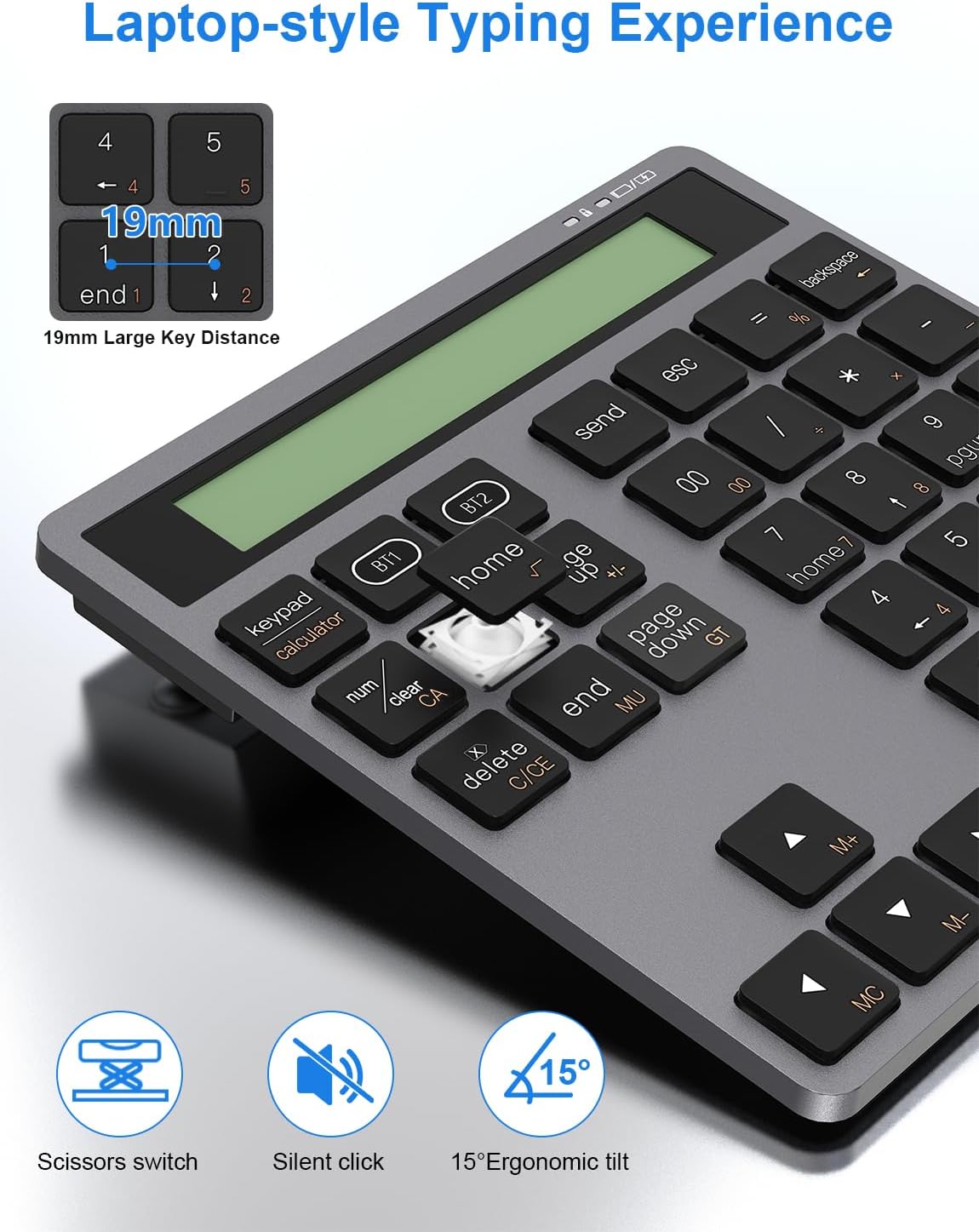 Tastierino Numerico Wireless Bluetooth con Calcolatrice - immagine 7