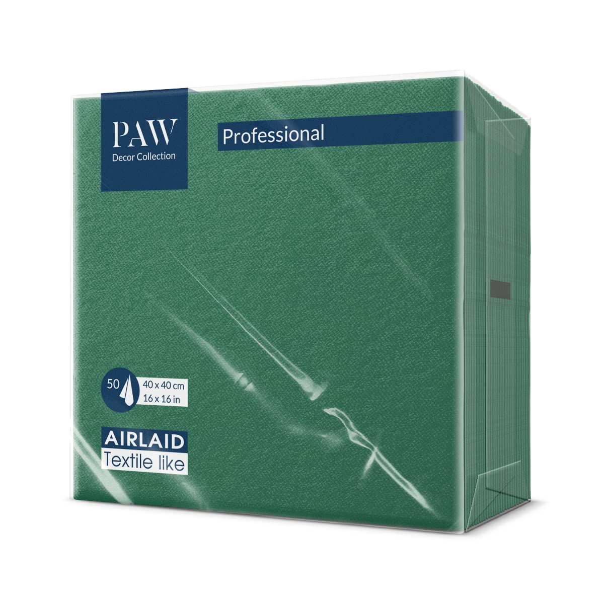 PAW Tovaglioli Airlaid 40x40cm (50 pezzi), Dark Green