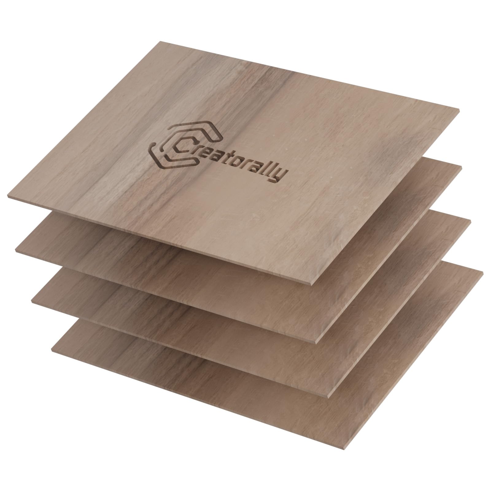 3mm Compensato, 4 Pezzi A4 Piatto Di Legno Grezzo, Tavole di non Lavorate per Incisione Laser, Taglio, Artigianato Fai da Te, Modellazione Pirografia (Noce Nera)