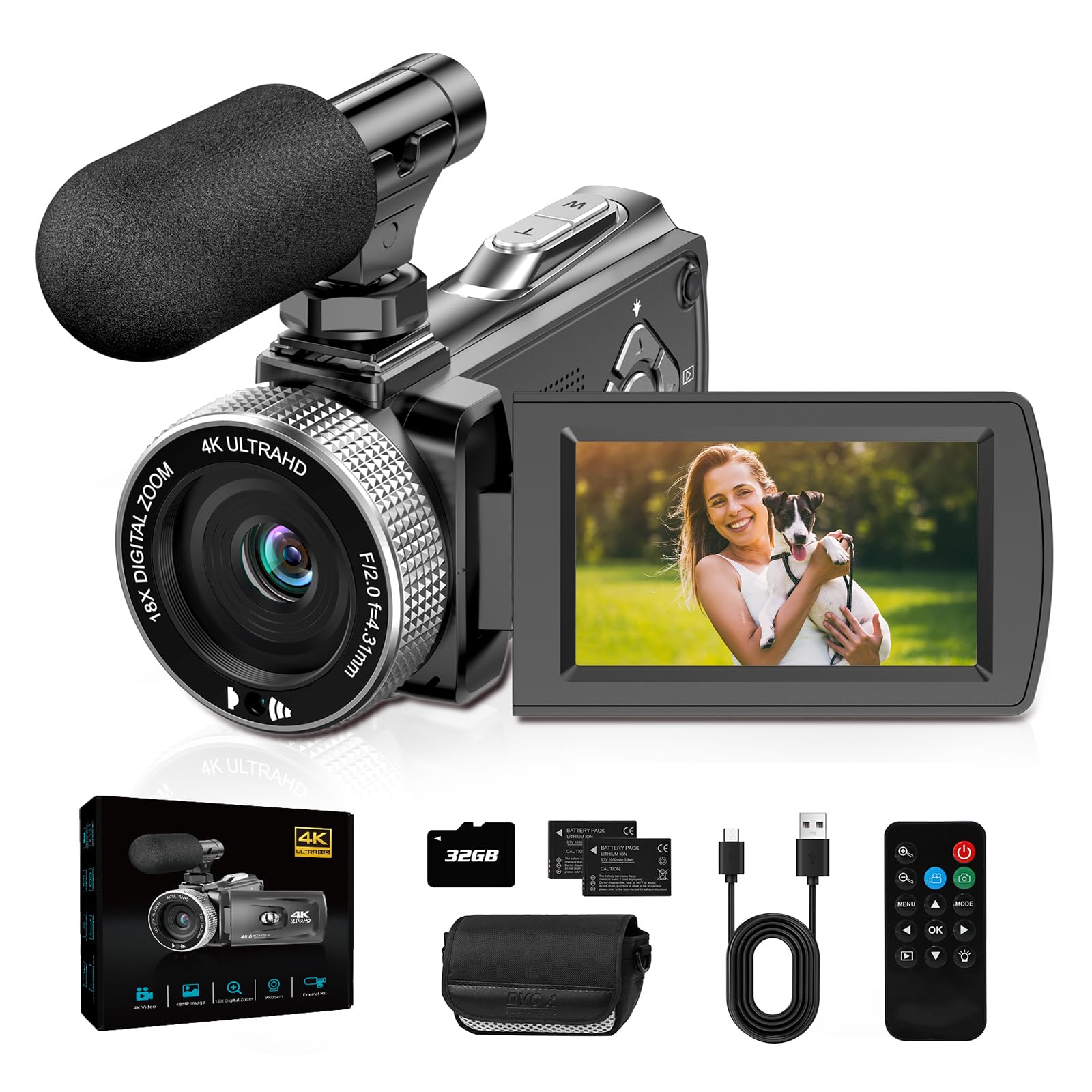 Videocamera 4K 30FPS 48MP per Vlogging