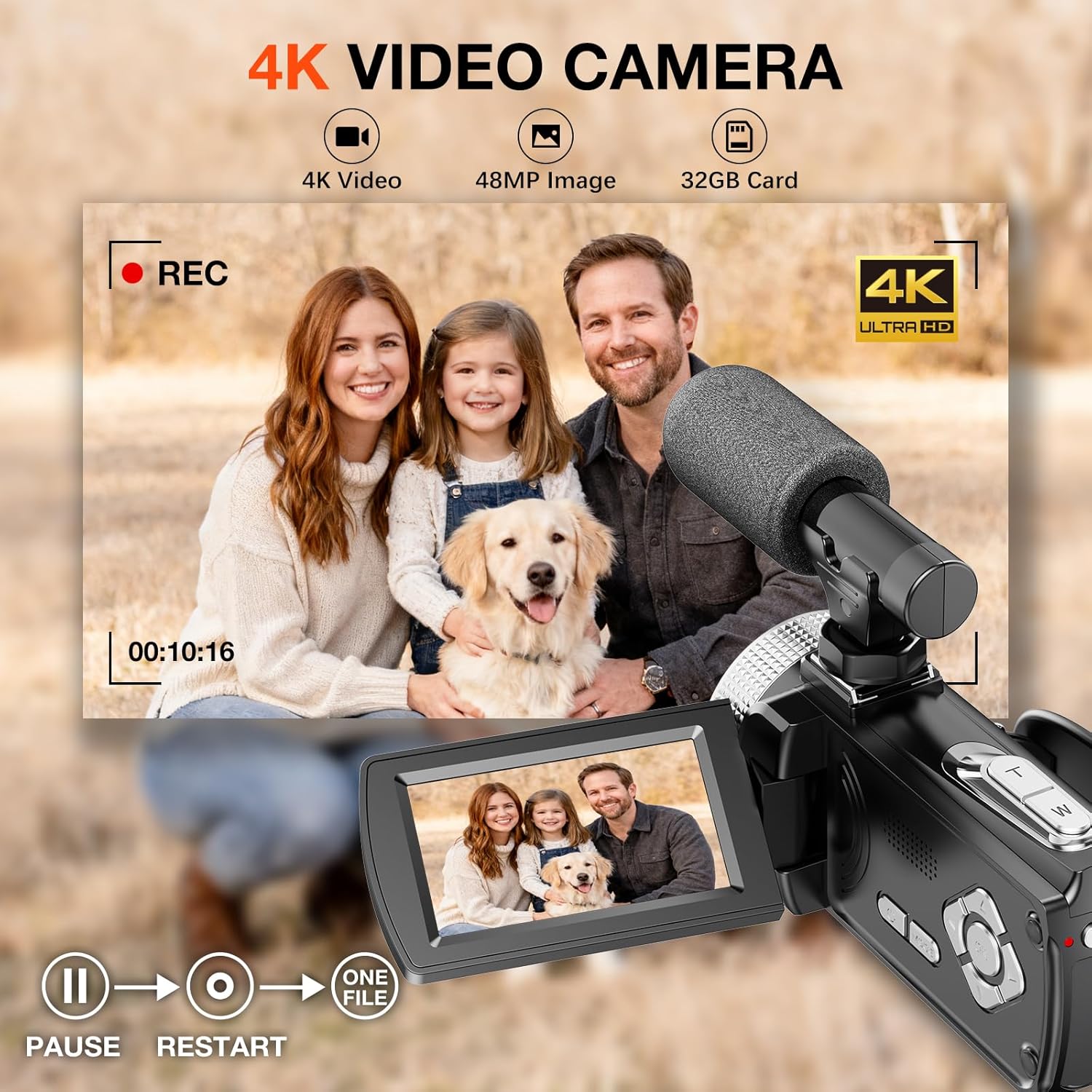 Videocamera 4K 30FPS 48MP per Vlogging - immagine 2
