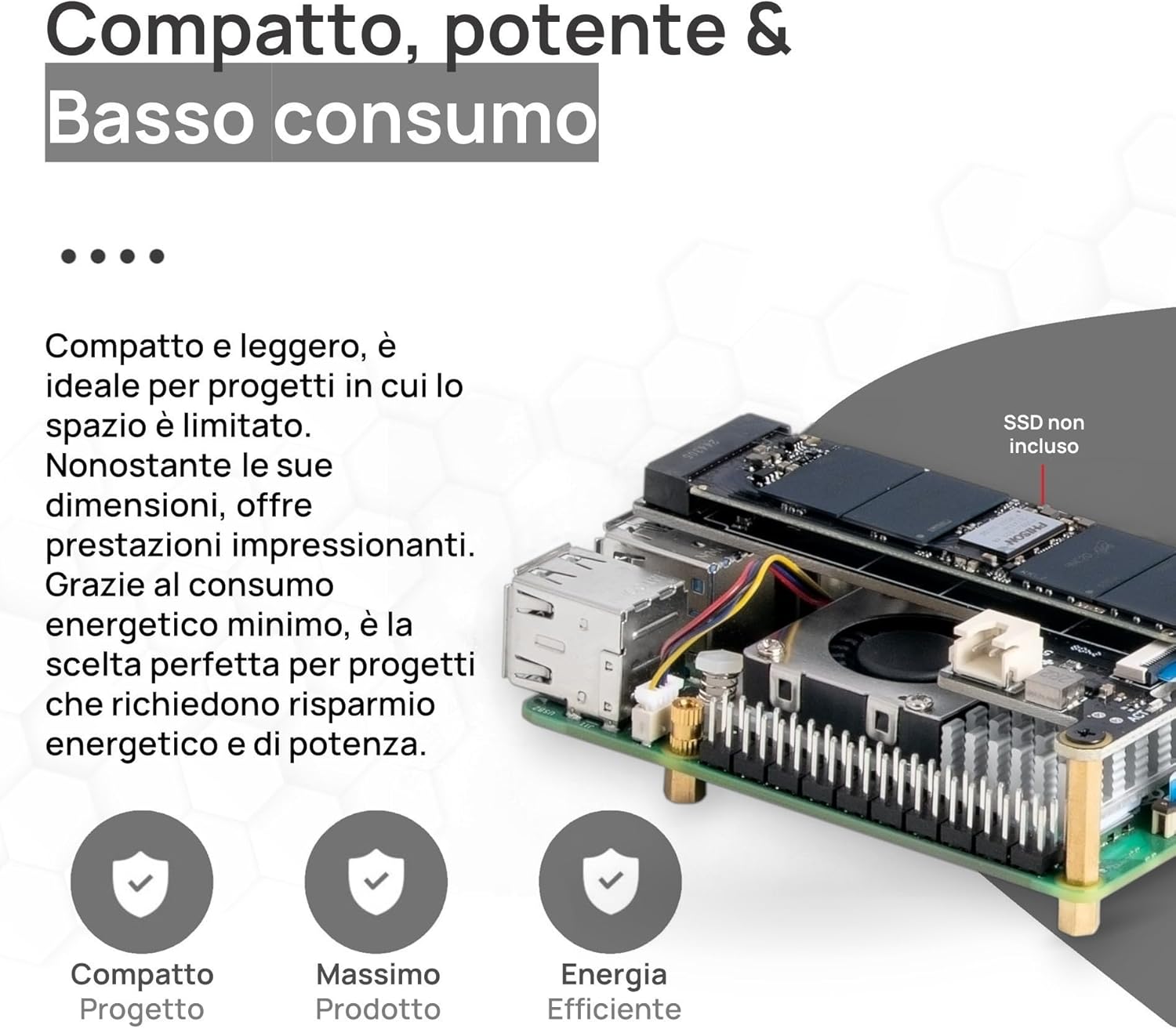 Raspberry Pi 5 8GB PCIe M.2 NVMe - Set - immagine 4