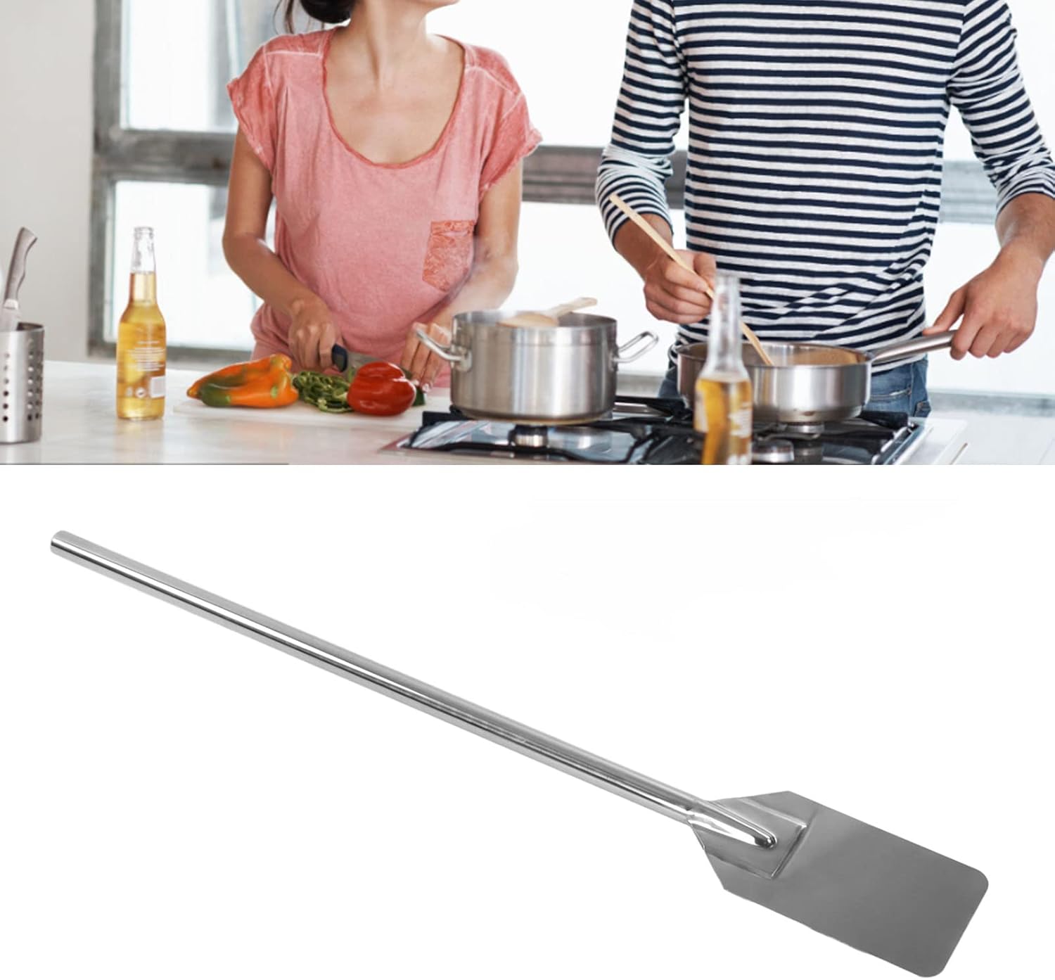 Spatola Cucina Lunga 92cm in Acciaio Inossidabile - immagine 5
