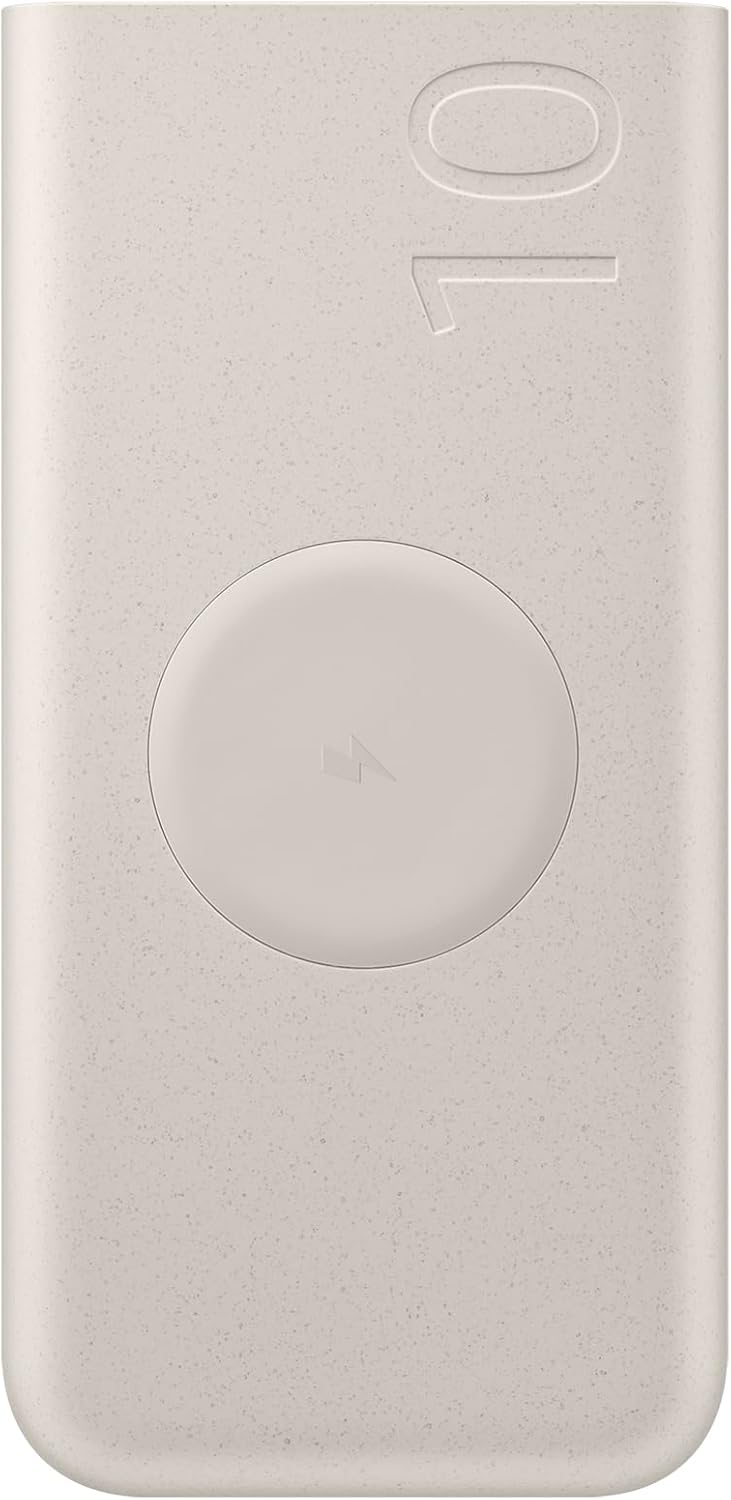 Samsung Caricabatterie Portatile Wireless 10.000 mAh, Beige - immagine 2