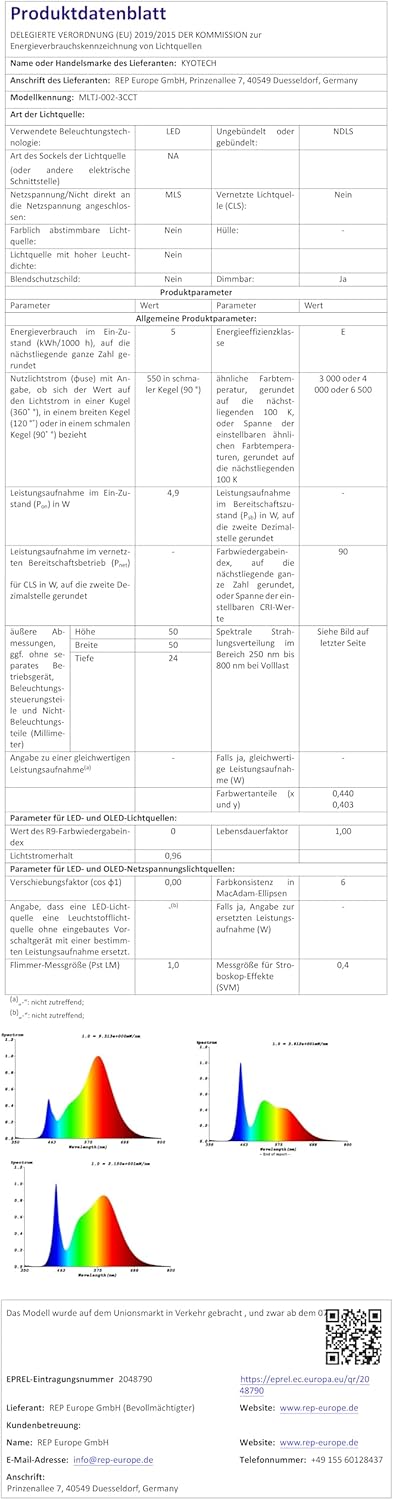 Kyotech Faretti LED Incasso Dimmerabile 5W 550LM - immagine 10