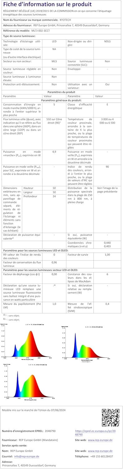 Kyotech Faretti LED Incasso Dimmerabile 5W 550LM - immagine 12