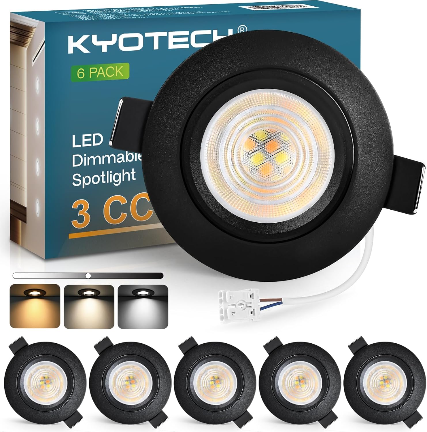 Kyotech Faretti LED Incasso Dimmerabile 5W 550LM - immagine 1