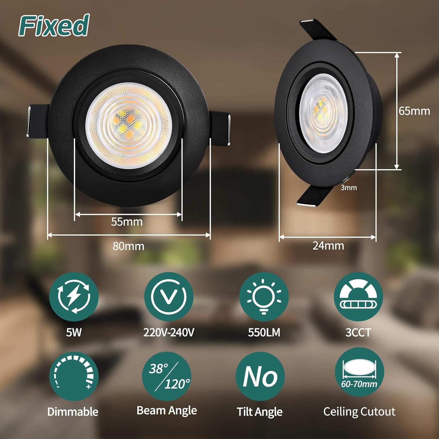 Kyotech Faretti LED Incasso Dimmerabile 5W 550LM - immagine 2