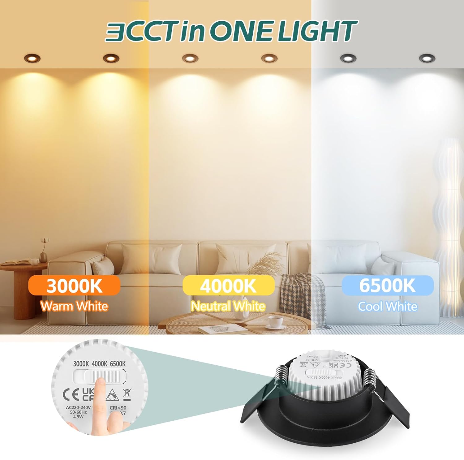 Kyotech Faretti LED Incasso Dimmerabile 5W 550LM - immagine 4