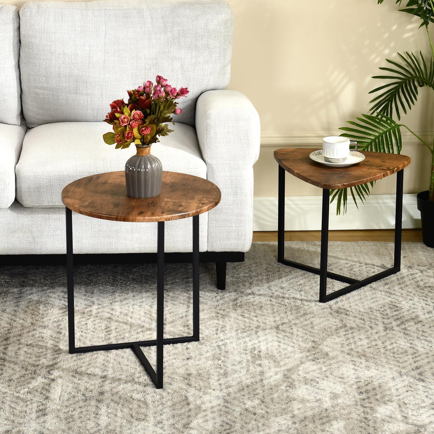 Meuble Cosy Set 2 Tavolini da Caffè Sovrapponibili - immagine 5