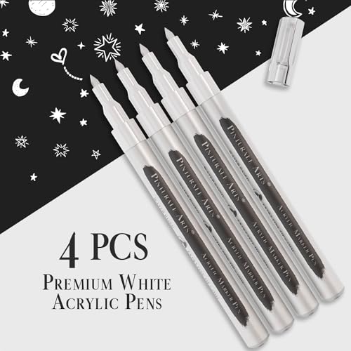 Pinturale Arts Pennarello Acrilico Bianco - Set 4 Pezzi - immagine 2