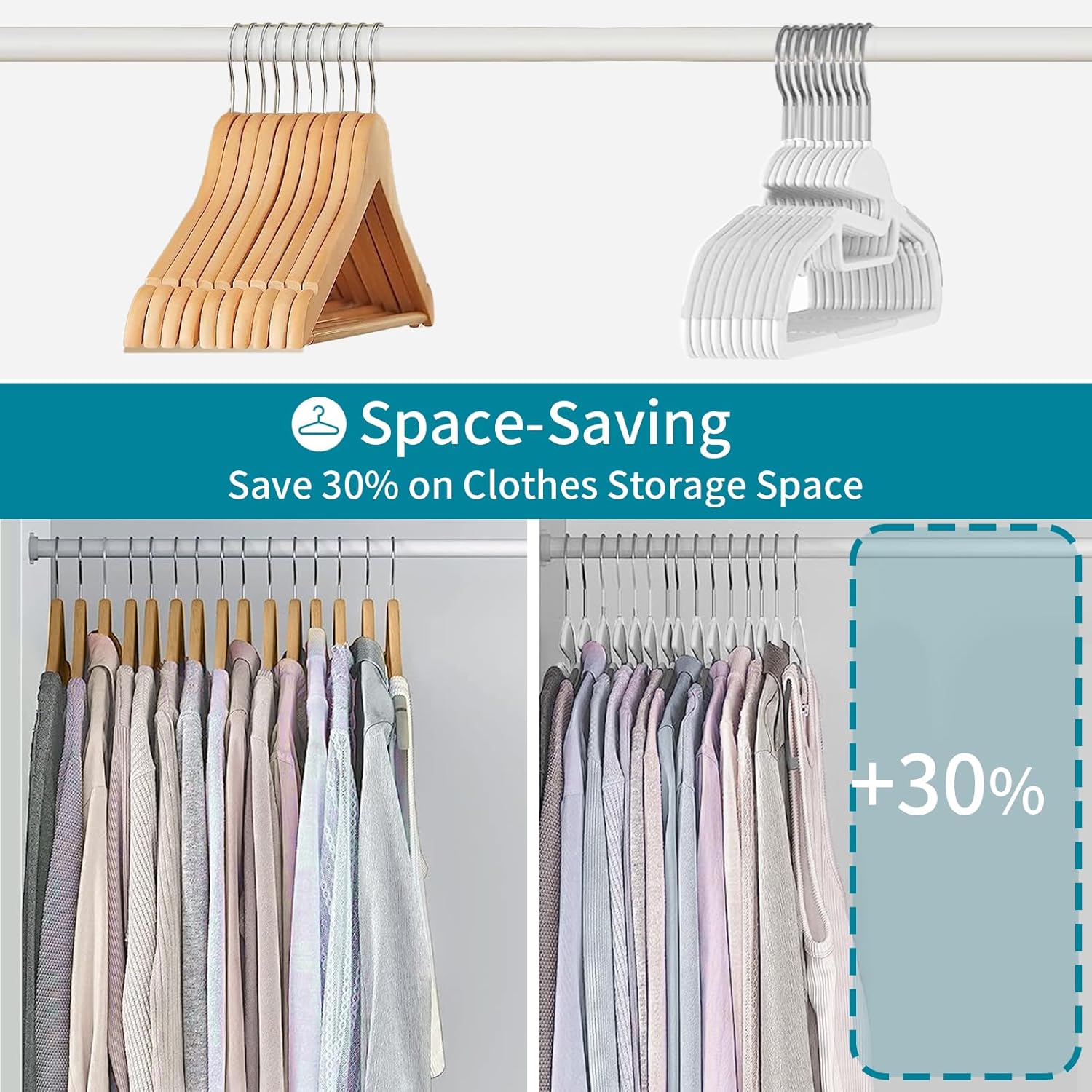 Abheng Grucce in Plastica 100 Pezzi, Bianco - immagine 3