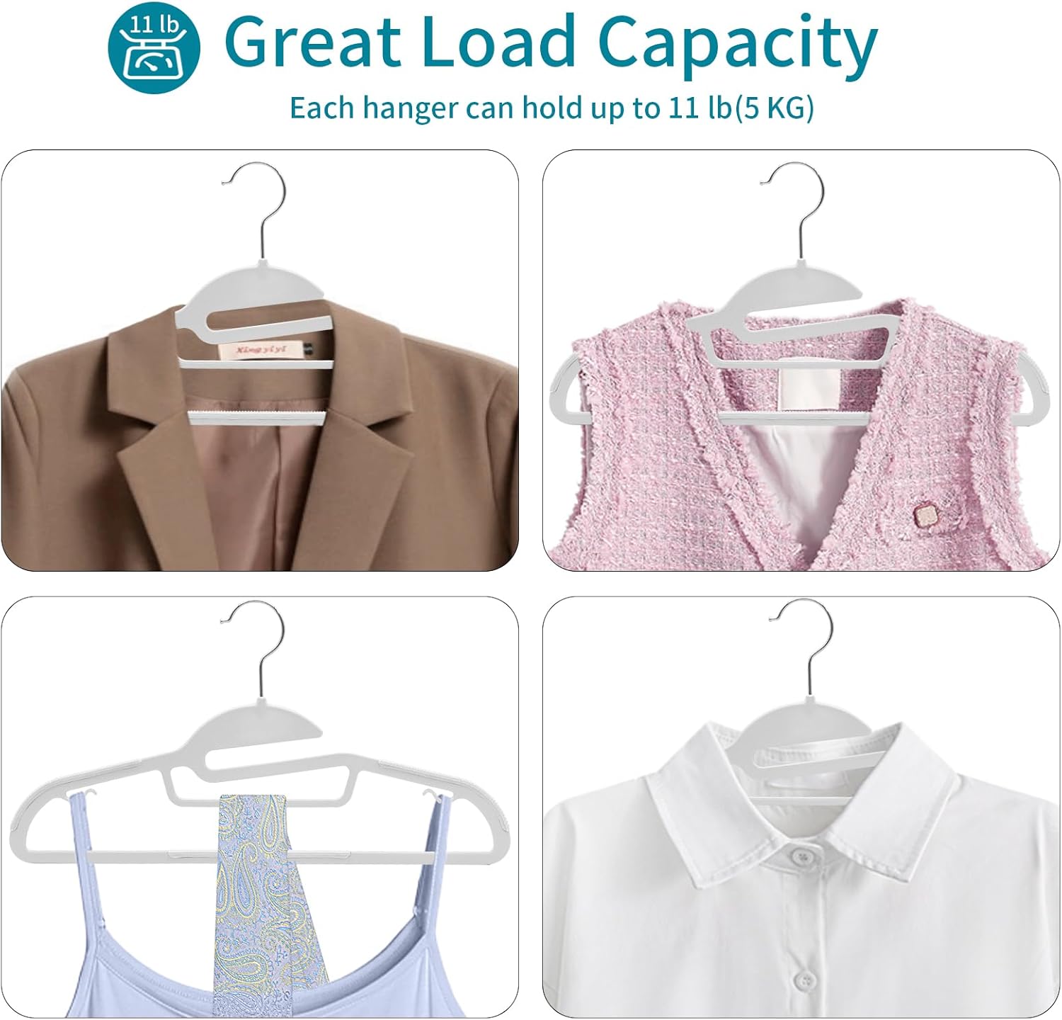 Abheng Grucce in Plastica 100 Pezzi, Bianco - immagine 6