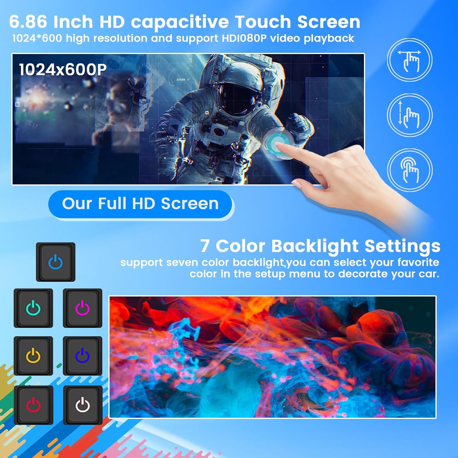 Hikity Autoradio 1 Din con CarPlay Wireless & Android Auto - immagine 3