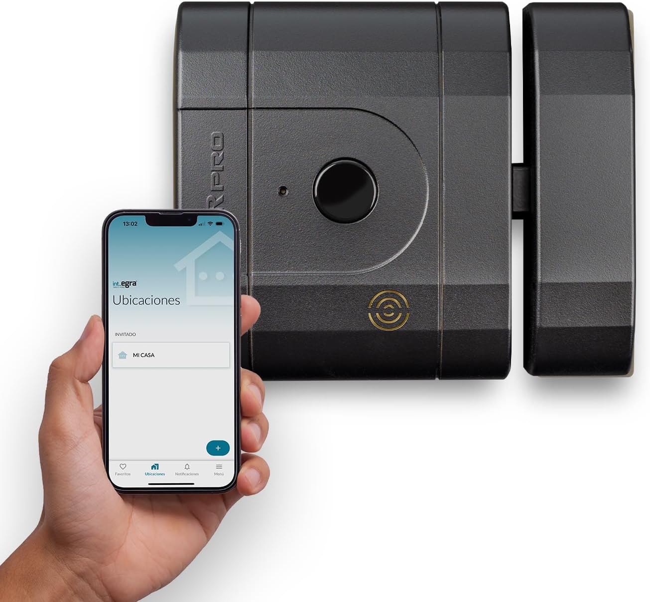 Serratura Elettronica Invisibile int_LOCK PRO, Nera Opaca