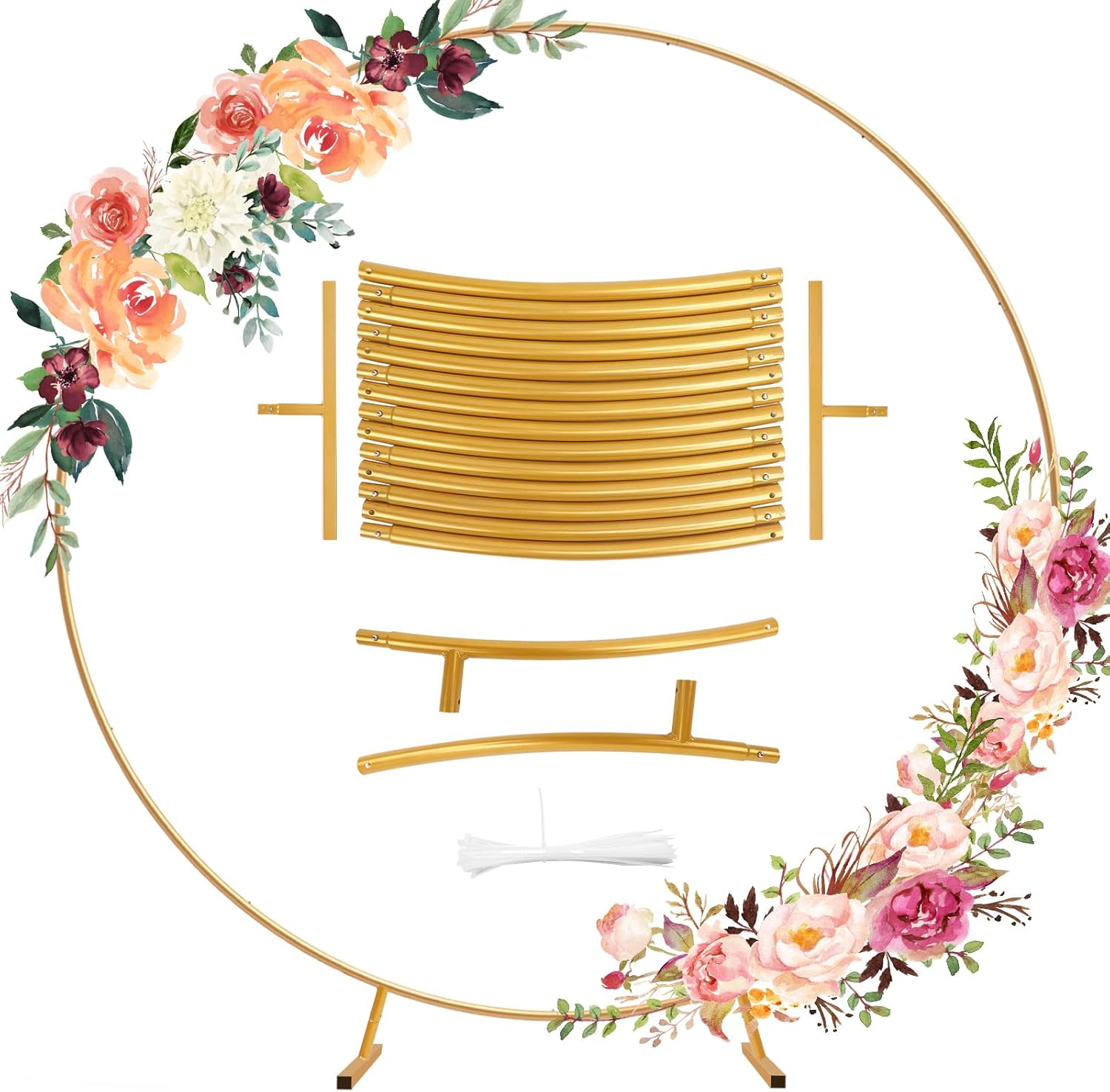 Plusfive Kit Arco Rotondo in Metallo 2.2m, Oro