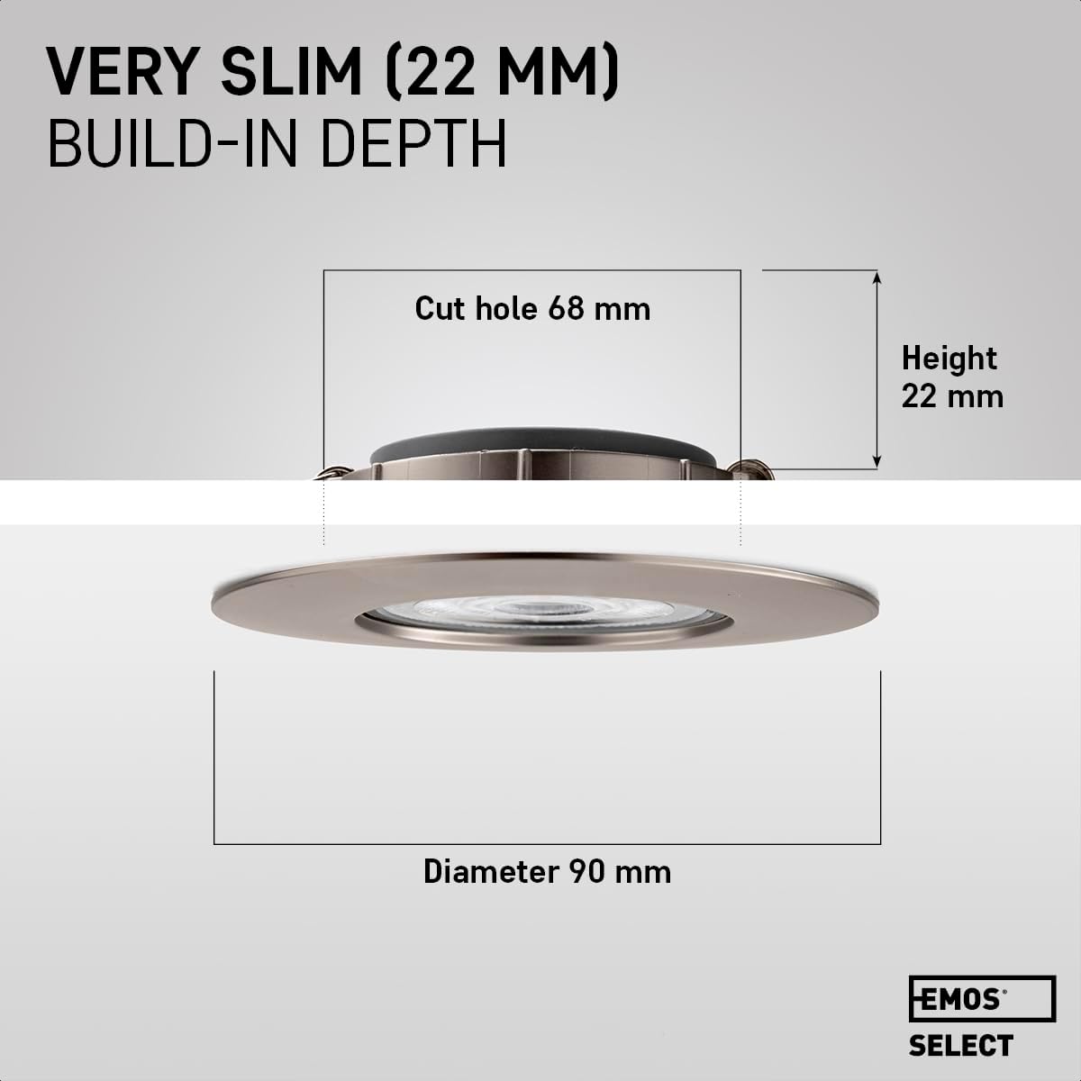 Emos Faretti LED Incasso Cartongesso Dimmerabile, Argento - immagine 5