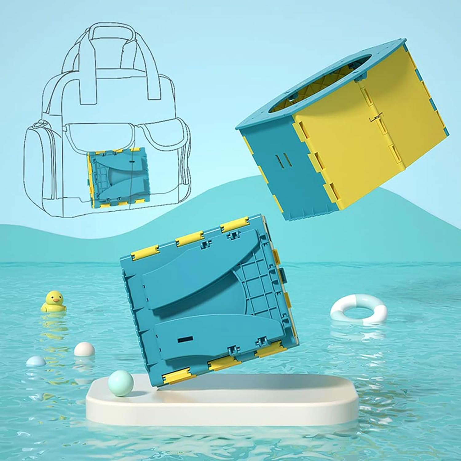 Toilette per Bambini Portatile Pieghevole - immagine 5