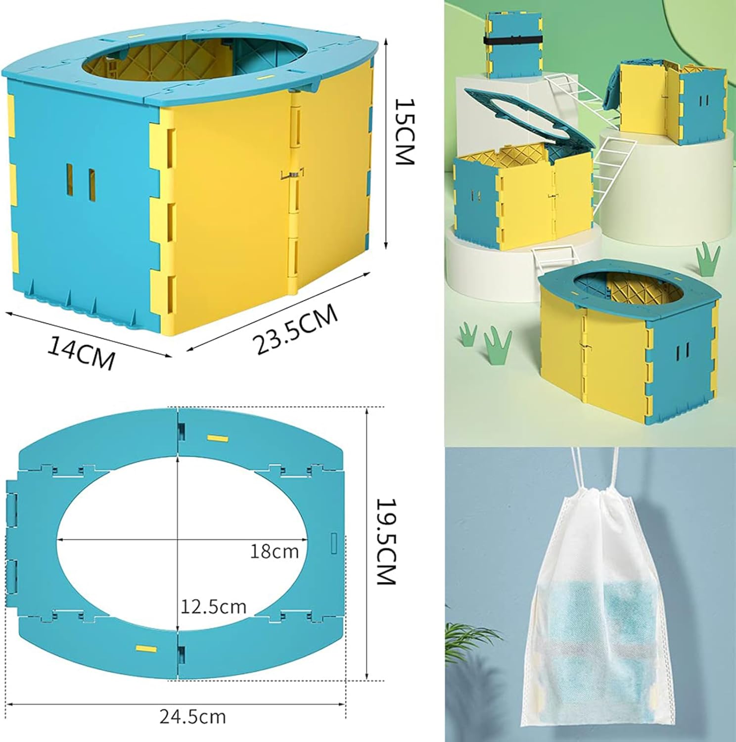Toilette per Bambini Portatile Pieghevole - immagine 6
