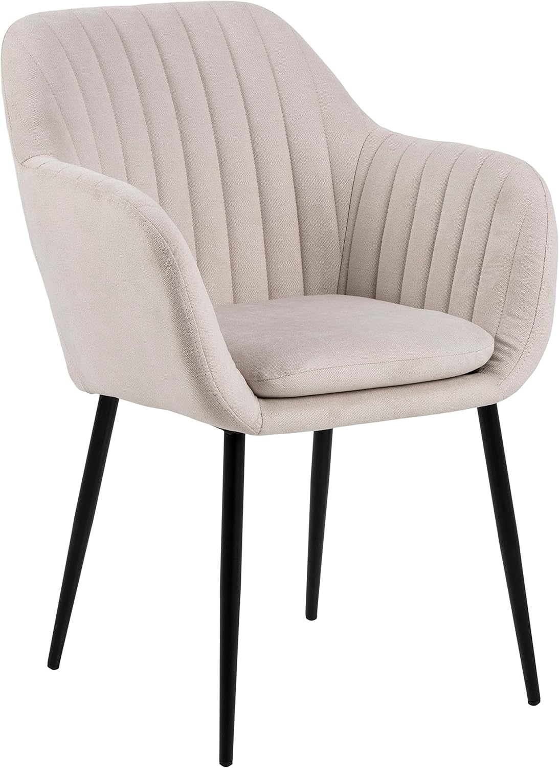 Ac Design Furniture Wendy - Sedia da Pranzo con Braccioli, Beige