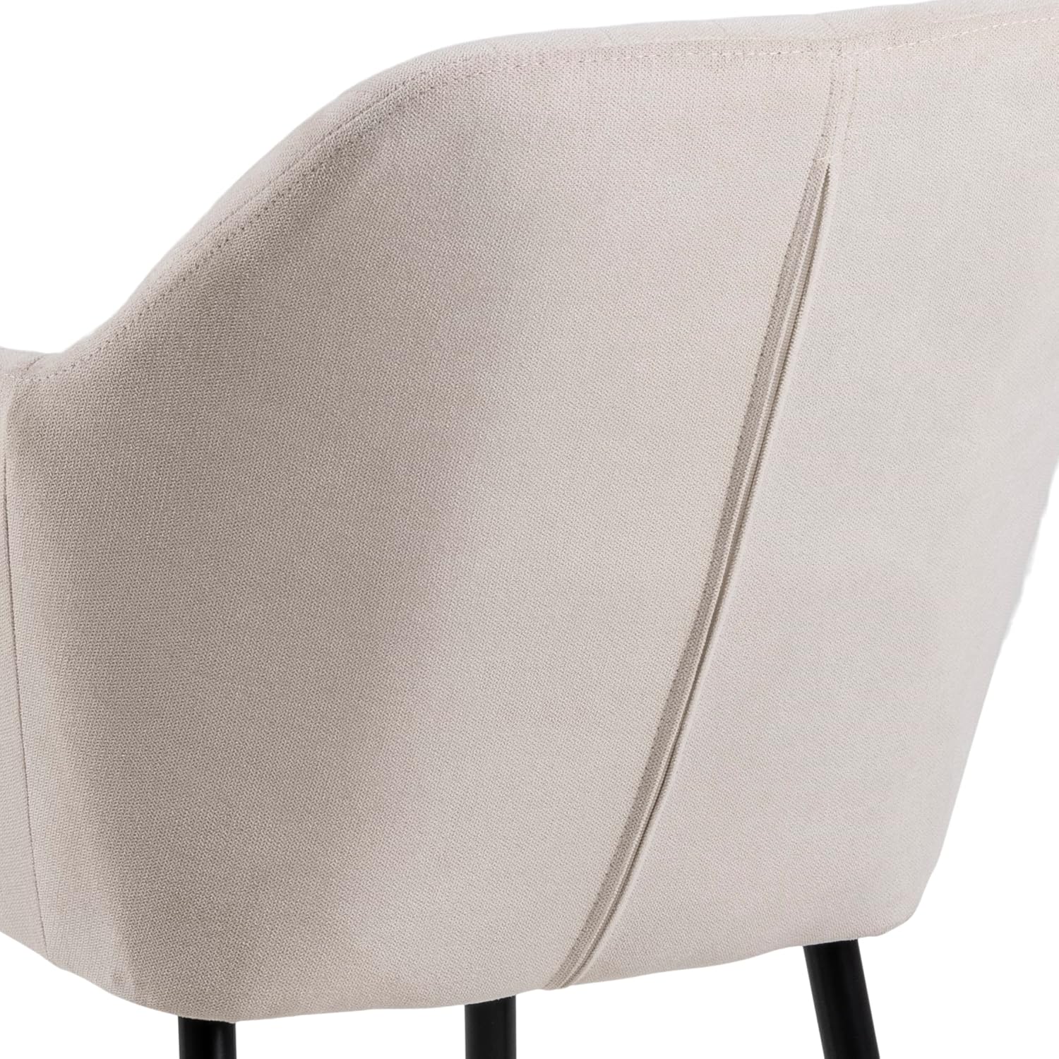 Ac Design Furniture Wendy - Sedia da Pranzo con Braccioli, Beige - immagine 6