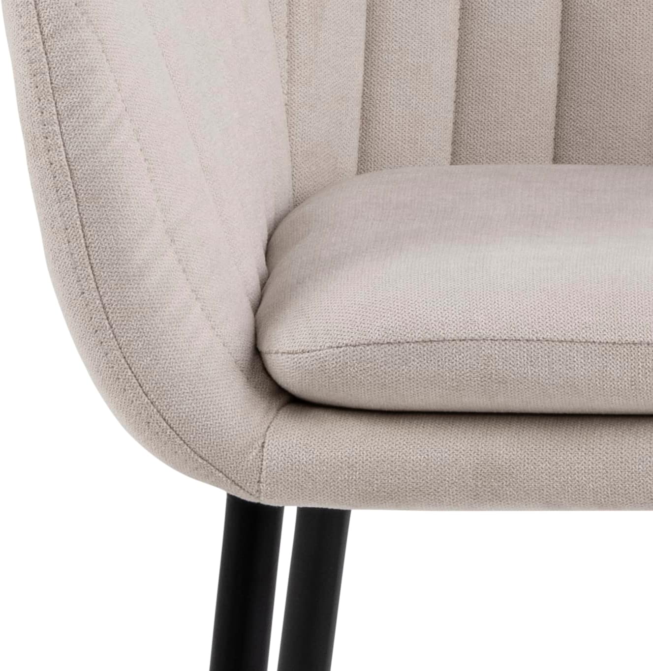 Ac Design Furniture Wendy - Sedia da Pranzo con Braccioli, Beige - immagine 7