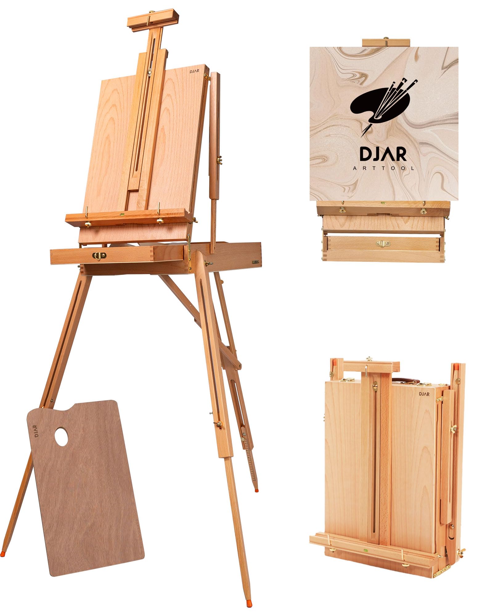 Djar Cavalletto Francese in Legno di Faggio con Tracolla